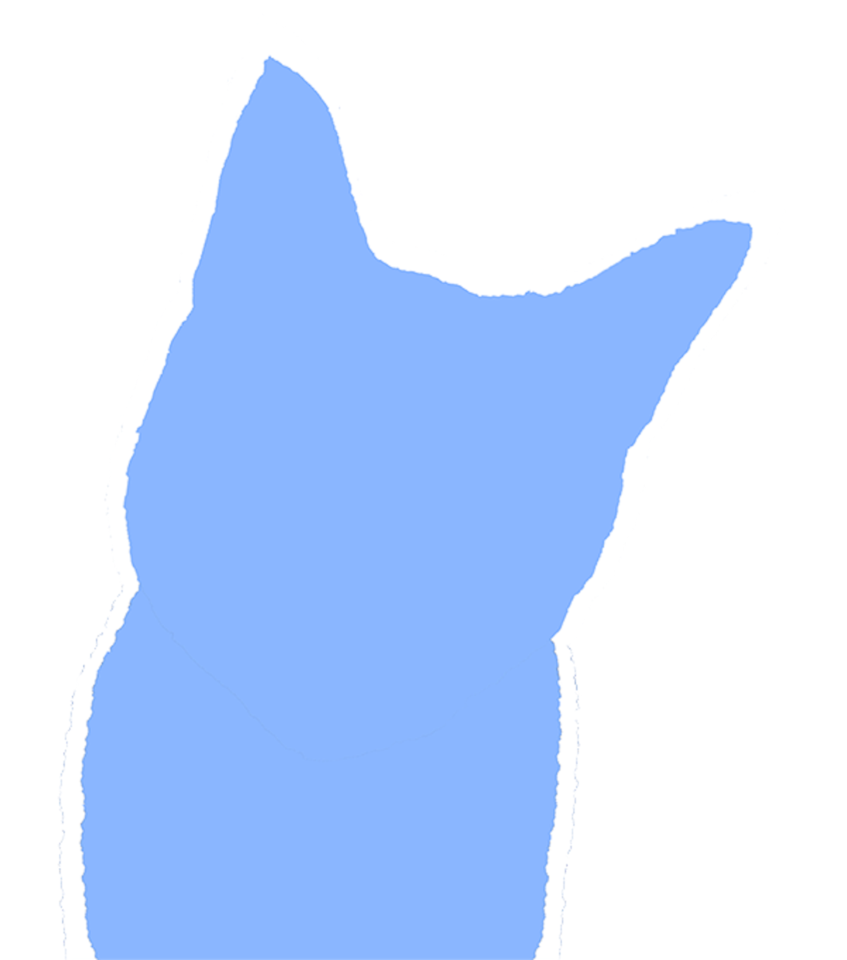 Stylised silhouette of a cat as logo for Marcel the Cat